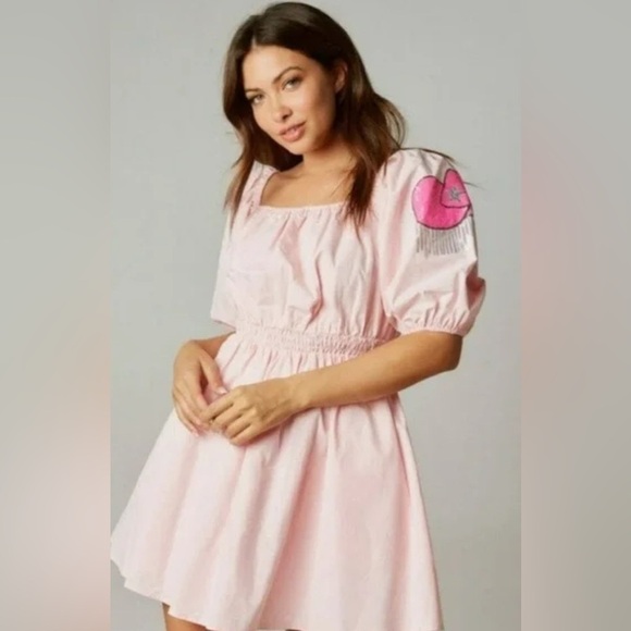 Fantastic Fawn Dresses & Skirts - Fantastic Fawn Pink Cowboy Patch Dress Women’s Size Large